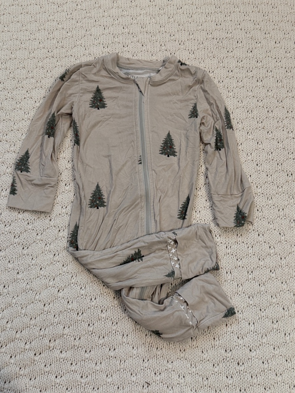 Willow + Co Soft Gray Bamboo-Blend Zip Footed Sleeper
